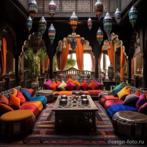 Traditional Moroccan styled lounge with colorful fur cfd ff fc ca cffb _1_2 071223 design-foto.ru