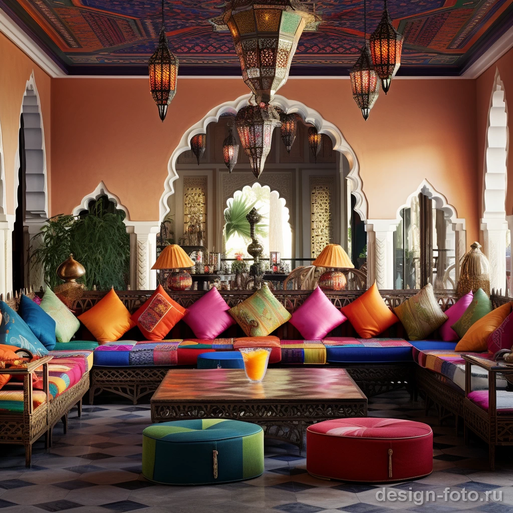 Восточная сказка: роскошная гостиная в марокканском стиле
