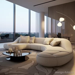 Unconventional shaped sofa in a contemporary lounge dbb aeda d bbe ddba _1 071223 design-foto.ru