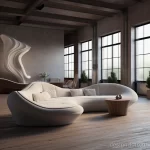 Unconventional shaped sofa in a contemporary lounge dbb aeda d bbe ddba _1_2 071223 design-foto.ru