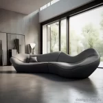 Unconventional shaped sofa in a contemporary lounge dbb aeda d bbe ddba _1_2_3 071223 design-foto.ru