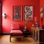 Vibrant Red Accent Wall stylize v aa fad d a ac _1 071223 design-foto.ru