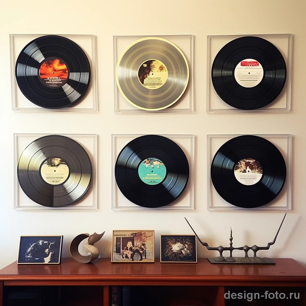 Музыкальная гостиная: виниловые пластинки как элемент декора