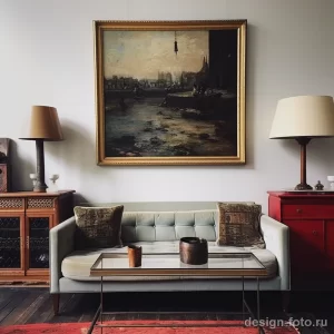 Vintage art pieces in a stylish and historical livin bbfcf fccb cf aa bfabad _1_2_3 041223 design-foto.ru