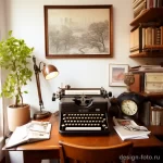 Vintage styled home office with retro art and typewr ceea afd fe bec ddddded _1 041223 design-foto.ru