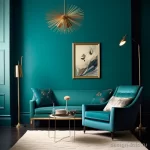 Vivid Teal Accent Wall stylize v ed e ccb aab cb _1_2 071223 design-foto.ru