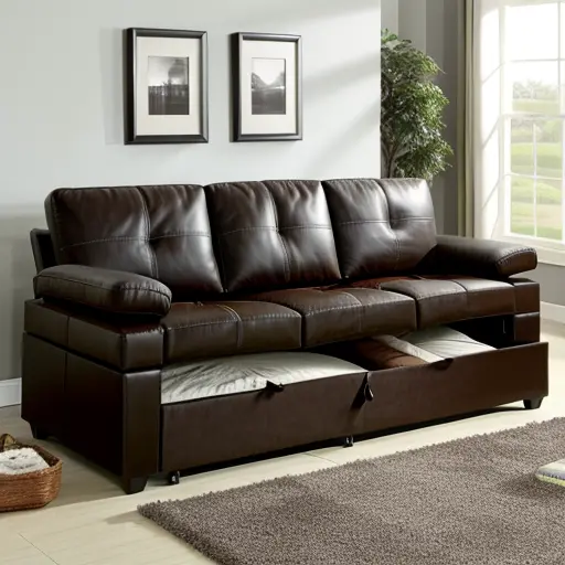 Роскошный кожаный диван-кровать: комфорт и элегантность в вашей гостиной