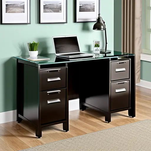 Стильный рабочий стол с стеклянной столешницей: современный дизайн и функциональность