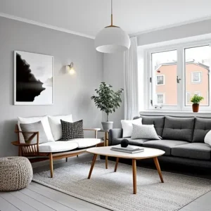 Дизайн интерьера для небольших квартир Scandinavian-style living room design-foto.ru 003