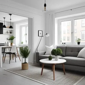 Дизайн интерьера для небольших квартир Scandinavian-style small apartment design-foto.ru 007