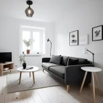 Дизайн интерьера для небольших квартир Scandinavian-style small apartment with white wall M9Z3SJX1 design-foto.ru 021