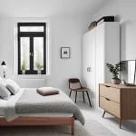 Дизайн интерьера для небольших квартир Scandinavian-style small bedroom with light wood f MBB6Q3Z0 design-foto.ru 024