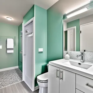 Дизайн интерьера для небольших квартир compact bathroom with sleek shower design-foto.ru 049