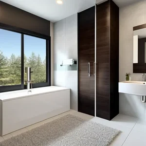 Дизайн интерьера для небольших квартир compact bathroom with sleek shower design-foto.ru 050