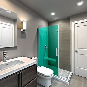 Дизайн интерьера для небольших квартир compact bathroom with walk-in shower design-foto.ru 056