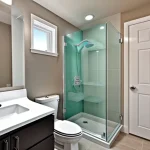 Дизайн интерьера для небольших квартир compact bathroom with walk-in shower design-foto.ru 060