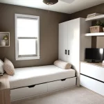 Дизайн интерьера для небольших квартир cozy small bedroom with built-in storage design-foto.ru 136