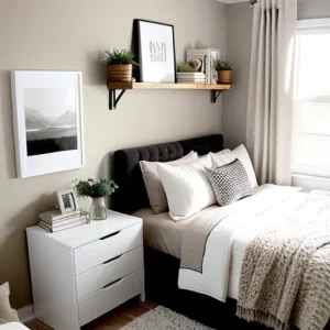 Дизайн интерьера для небольших квартир cozy small bedroom with built-in storage design-foto.ru 139