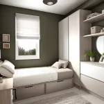 Дизайн интерьера для небольших квартир cozy small bedroom with built-in storage design-foto.ru 144