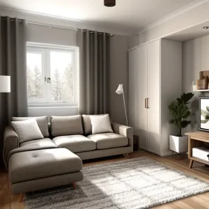 Дизайн интерьера для небольших квартир cozy small living room with soft lighting design-foto.ru 172