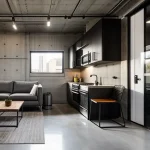 Дизайн интерьера для небольших квартир industrial-style small apartment design-foto.ru 185