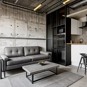 Дизайн интерьера для небольших квартир industrial-style small apartment design-foto.ru 186