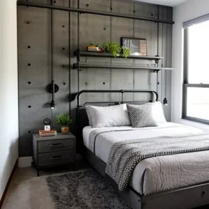 Дизайн интерьера для небольших квартир industrial-style small bedroom design-foto.ru 195