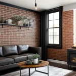 Дизайн интерьера для небольших квартир industrial-style small living room with exposed br MAONCM20 design-foto.ru 200