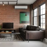 Дизайн интерьера для небольших квартир industrial-style small living room with exposed br MBCOSXU1 design-foto.ru 205