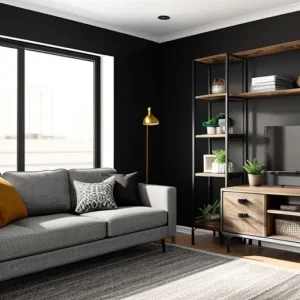 Дизайн интерьера для небольших квартир industrial-style small living room with exposed me MBQ7MMA0 design-foto.ru 208