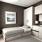 Дизайн интерьера для небольших квартир minimalist small bedroom with built-in storage design-foto.ru 240