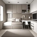 Дизайн интерьера для небольших квартир minimalist small bedroom with built-in storage design-foto.ru 242