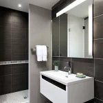 Дизайн интерьера для небольших квартир modern small bathroom with sleek fixtures design-foto.ru 261