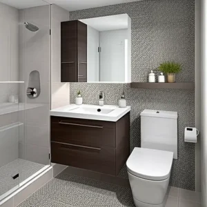 Дизайн интерьера для небольших квартир modern small bathroom with sleek fixtures design-foto.ru 263