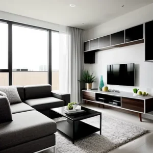 Дизайн интерьера для небольших квартир modern small living room with floor-to-ceiling win M8W0O300 design-foto.ru 284