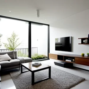 Дизайн интерьера для небольших квартир modern small living room with floor-to-ceiling win M8W0O302 design-foto.ru 286