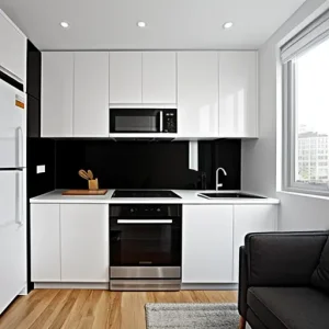 Дизайн интерьера для небольших квартир small apartment kitchen with open shelving design-foto.ru 319