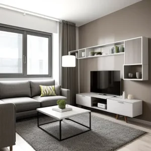 Дизайн интерьера для небольших квартир small apartment living room with foldable furnitur M9N35GP2 design-foto.ru 338