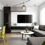 Дизайн интерьера для небольших квартир small apartment living room with foldable furnitur M9N35GP3 design-foto.ru 339