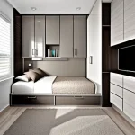 Дизайн интерьера для небольших квартир small bedroom with built-in storage design-foto.ru 362