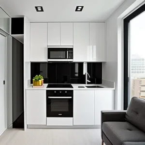 Дизайн интерьера для небольших квартир tiny apartment kitchen with smart storage solution M89EH5K3 design-foto.ru 391