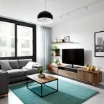 Дизайн интерьера для небольших квартир tiny apartment living room with multifunctional fu MA0LS412 design-foto.ru 394