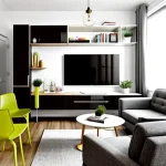 Дизайн интерьера для небольших квартир tiny apartment living room with multifunctional fu MA0LS413 design-foto.ru 395