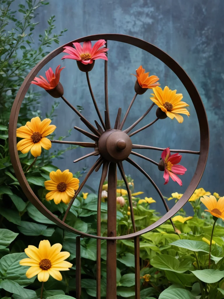 Оригинальные материалы: металл, стекло, бетон в саду - изображение