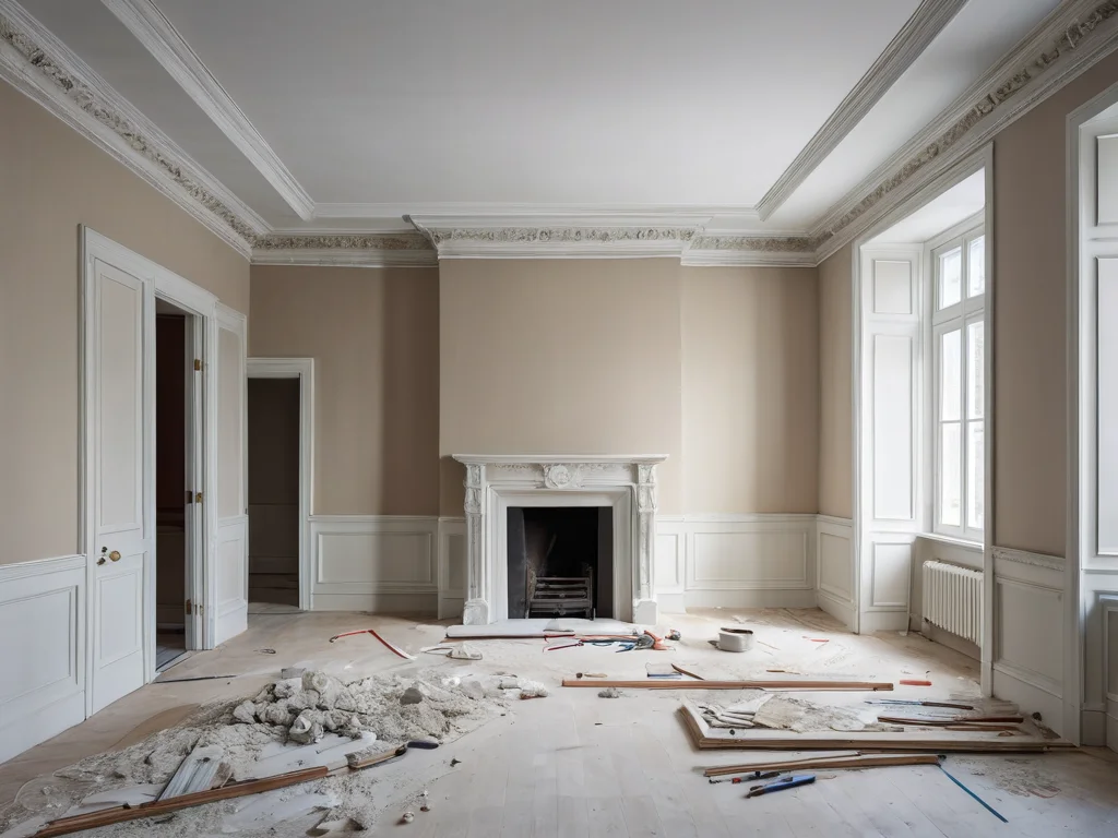Image photoréaliste d'une balance de chantier montrant les proportions exactes des composants pour la préparation du mortier de plâtre, mettant l'accent sur la précision et le bricolage.