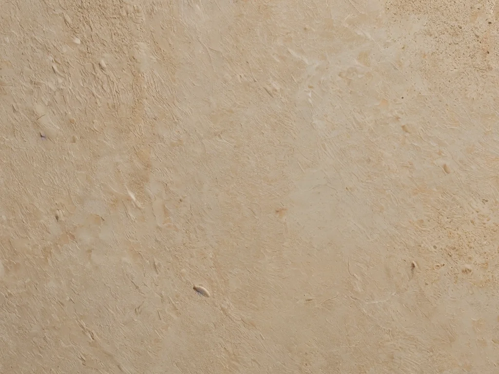 Фотореалистичный макроснимок идеально гладкой и отшлифованной стены, подготовленной под поклейку обоев, демонстрирующий результат финишной шпаклевки и шлифовки.