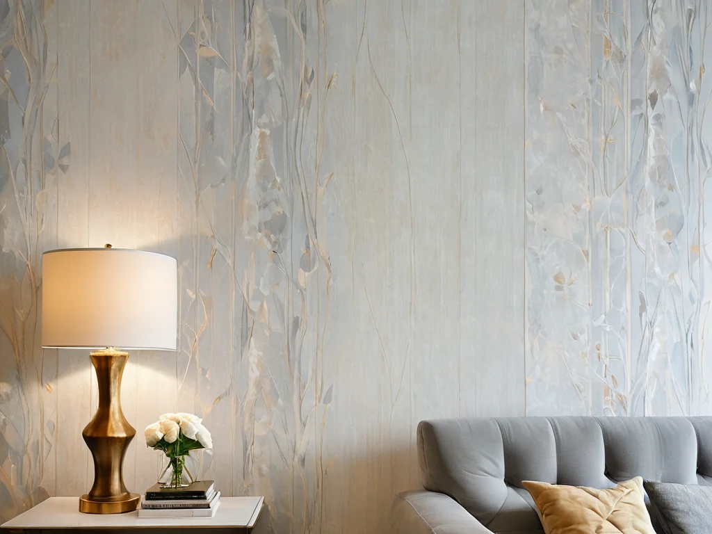 Фотореалистичное изображение профессионального подхода к стыкам обоев: скрытый ремонт с использованием специального клея и инструментов, продлевающий жизнь покрытию.