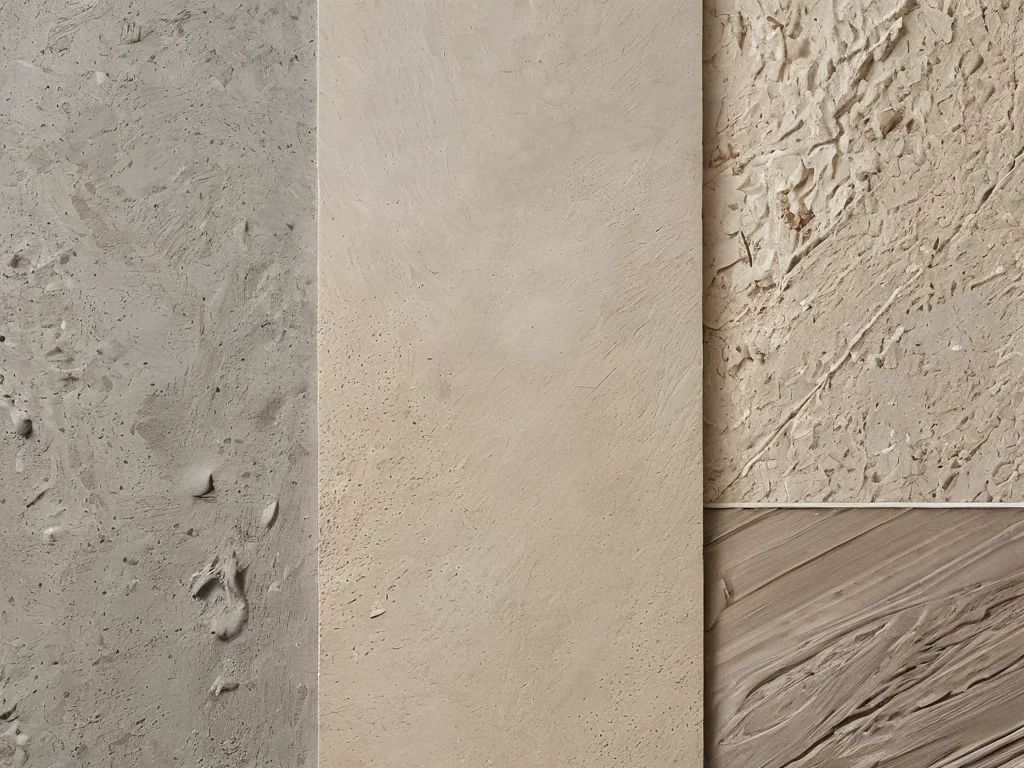 Различные образцы декоративной штукатурки 