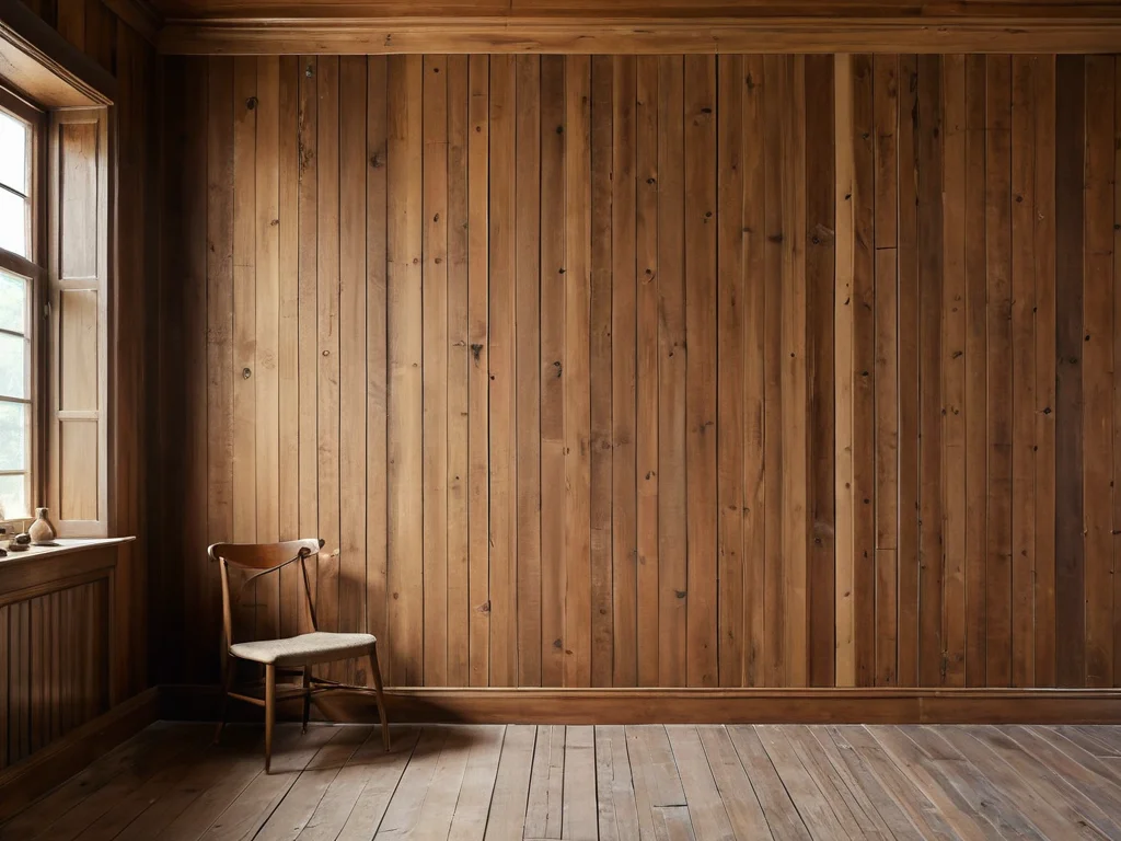 Typical mistake when working with wood paneling: unevenly installed panels with gaps, disrupting the interior aesthetics.