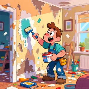 Изображение раздела 'Частые ошибки при грунтовании стен и как их избежать' в статье про Как правильно грунтовать стены перед поклейкой обо